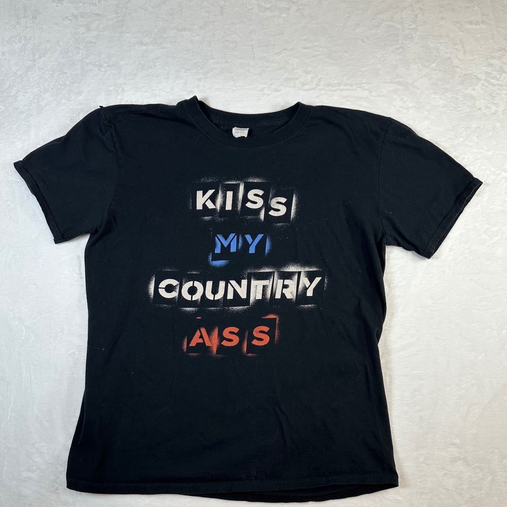 Blake Shelton Kiss My Country Ass Graphic T-Shirt Black‎ Mens Medium Concert Tee